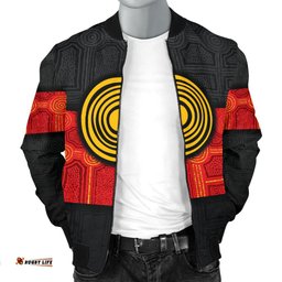 Aboriginal Men's Bomber Jacket - Aussie Indigenous Flag