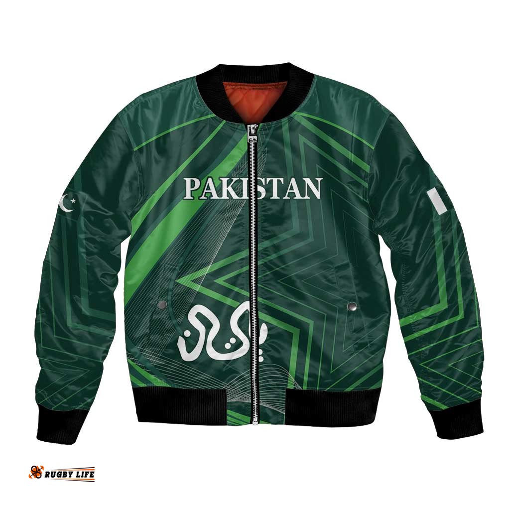Custom Pakistan Cricket Bomber Jacket Go Shaheens Sporty Version