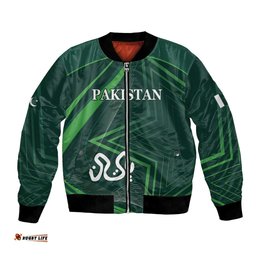 Custom Pakistan Cricket Bomber Jacket Go Shaheens Sporty Version