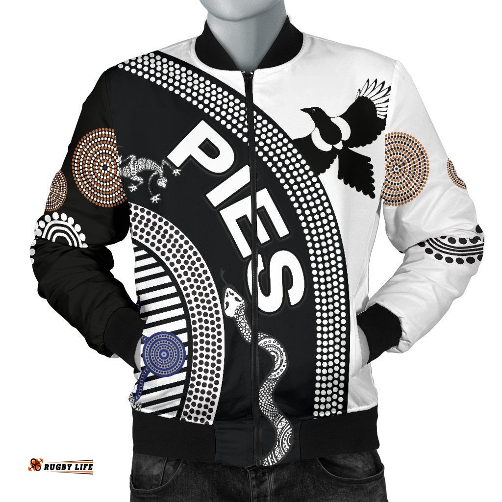 Collingwood Men Bomber Jacket Pies Unique Indigenous