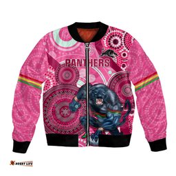 Custom NRL Panthers Bomber Jacket Indigenous Penrith Dynamic Pink Version