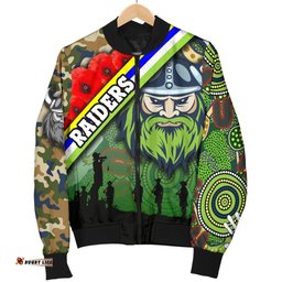 Raiders Men's Bomber Jacket Canberra Anzac Day
