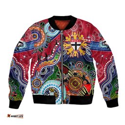 Custom NAIDOC Week 2024 St Kilda Saints Bomber Jacket Australia Aboriginal Dot Painting