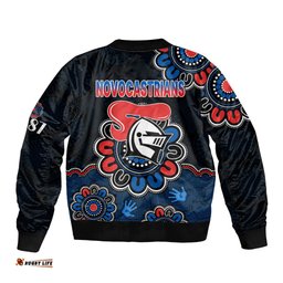 NRL Newcastle Knights Rugby Novocastrians 1987 Aboriginal Bomber Jacket