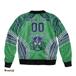 Raiders Rugby Custom Bomber Jacket With Polynesian Style
