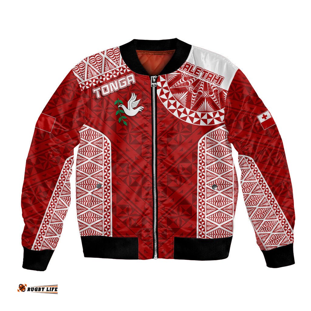 Personalised Tonga Rugby Bomber Jacket Ikale Tahi Champions World Cup 2023