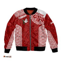 Personalised Tonga Rugby Bomber Jacket Ikale Tahi Champions World Cup 2023