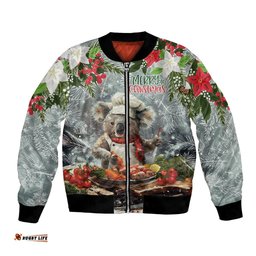 Personalised Koala Chef Christmas in July Bomber Jacket