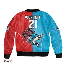 Custom Sharks-Dragons Rugby Bomber Jacket With Sporty Style