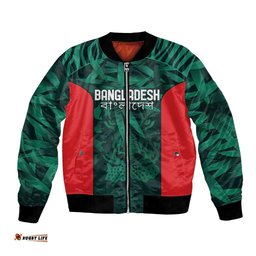 Royal Bengal Tiger Bangladesh Cricket Custom Bomber Jacket The Red and Green Version