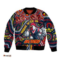 Custom Australia NAIDOC Week 2024 Bomber Jacket Sydney Roosters Mascot Keep The Fire Burning