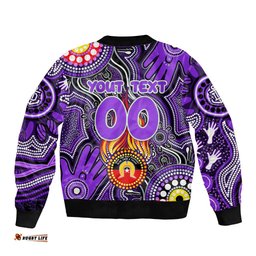 Personalised NAIDOC Week 2024 Fremantle Dockers Freo Bomber Jacket Australian Aboriginal Hand Painting