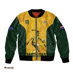 Australia Soccer Bomber Jacket Fowler Matildas - Gold Marble