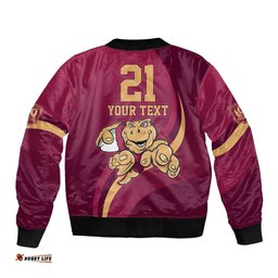 Custom QLD Maroons Cane Toad Bomber Jacket Queensland Origin No1