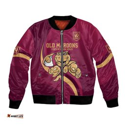 Custom QLD Maroons Cane Toad Bomber Jacket Queensland Origin No1