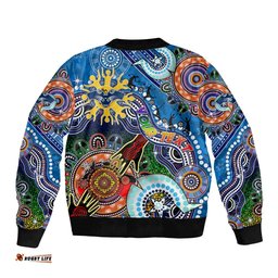 Custom NAIDOC Week 2024 Geelong Cats Bomber Jacket Australia Aboriginal Dot Painting