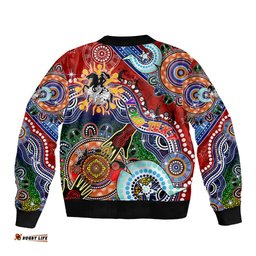 Personalised Dragons NAIDOC Week 2024 Bomber Jacket Australia Aboriginal Dot Painting