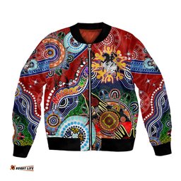Personalised Dragons NAIDOC Week 2024 Bomber Jacket Australia Aboriginal Dot Painting