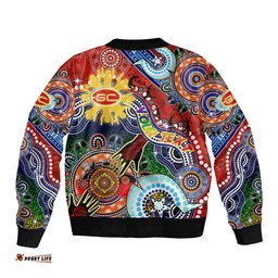 Custom NAIDOC Week 2024 Gold Coast Suns Bomber Jacket Australia Aboriginal Dot Painting