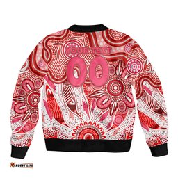 Personalised Swans NAIDOC Week 2024 Bomber Jacket Aussie Aboriginal Art