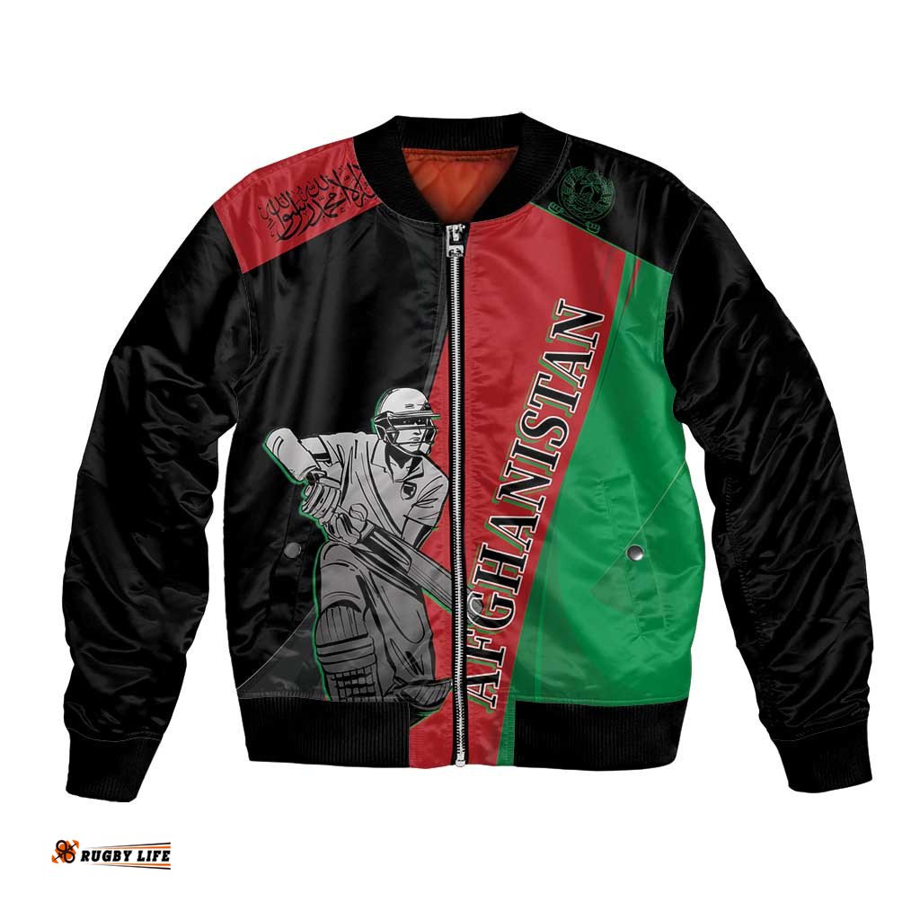 Custom Afghanistan Cricket Bomber Jacket Sporty Version