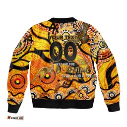 Custom NAIDOC Week 2024 Tiger Bomber Jacket Aboriginal Animals Keep The Fire Burning