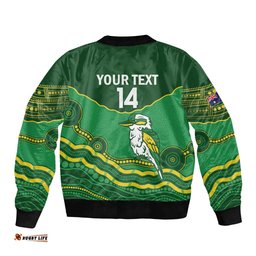 Custom Australia Kookaburras Bomber Jacket Indigenous Art