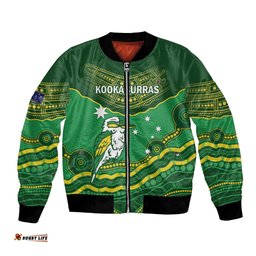 Custom Australia Kookaburras Bomber Jacket Indigenous Art