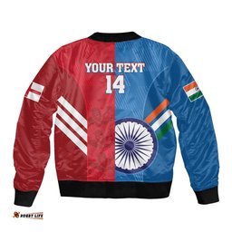 Custom India And England Cricket Bomber Jacket 2024 Together Dynamic Version