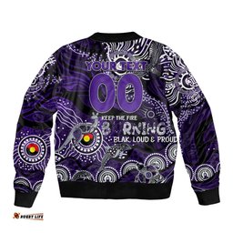 Custom NAIDOC Week 2024 Freo Bomber Jacket Aboriginal Animals Keep The Fire Burning
