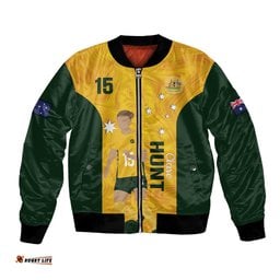 Australia Soccer Bomber Jacket Clare Hunt Matildas Gold Version