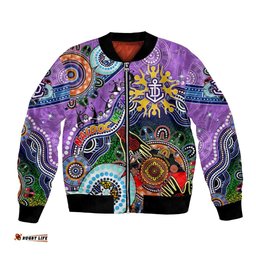 Custom NAIDOC Week 2024 Fremantle Dockers Freo Bomber Jacket Australia Aboriginal Dot Painting