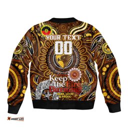 Custom Hawthorn Hawks NAIDOC Week 2024 Bomber Jacket Mascot Football
