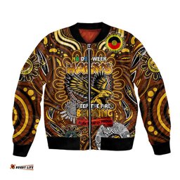 Custom Hawthorn Hawks NAIDOC Week 2024 Bomber Jacket Mascot Football