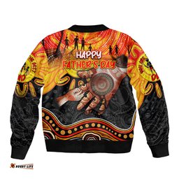 Personalised Happy Father's Day Bomber Jacket Best Dad Australia Aboriginal