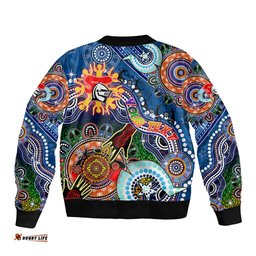 Personalised Knights NAIDOC Week 2024 Bomber Jacket Australia Aboriginal Dot Painting