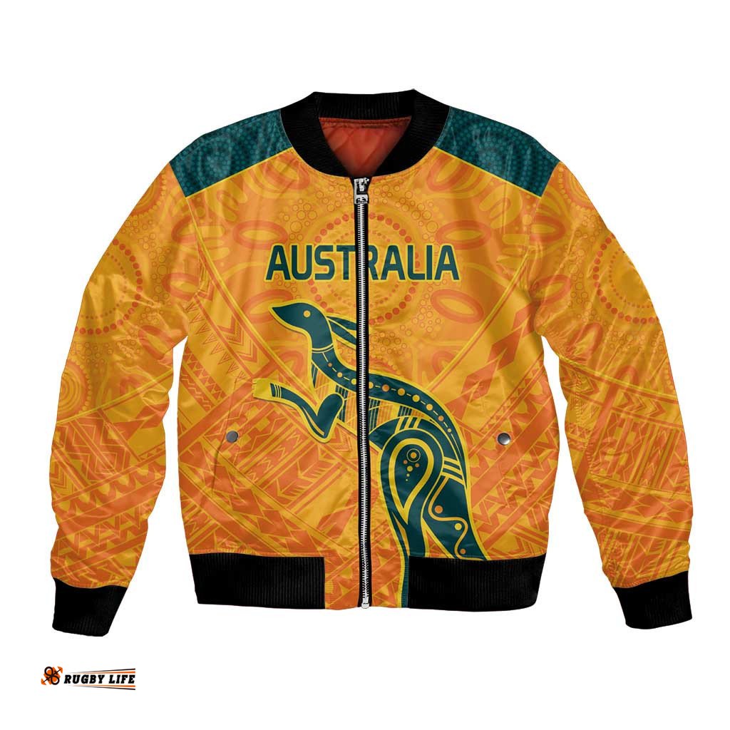 Custom Australia Rugby Bomber Jacket Summer Paris 2024