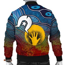 Custom Aboriginal Men's Bomber Jacket - Aboriginal and Torres Strait Islanders Flag