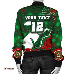 Custom Personalised Rabbitohs Women's Bomber Jacket Magic Style