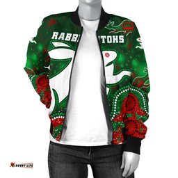 Custom Personalised Rabbitohs Women's Bomber Jacket Magic Style