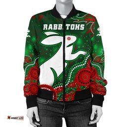 Custom Personalised Rabbitohs Women's Bomber Jacket Magic Style