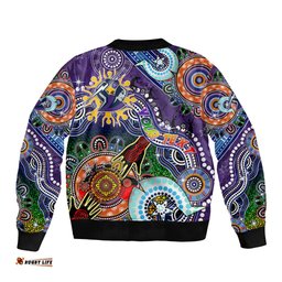 Personalised Storm NAIDOC Week 2024 Bomber Jacket Australia Aboriginal Dot Painting