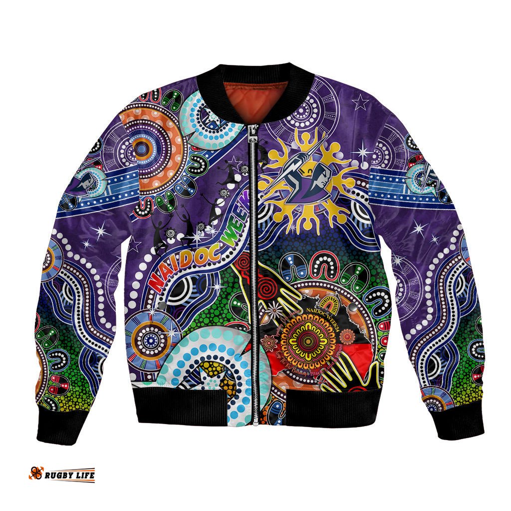 Personalised Storm NAIDOC Week 2024 Bomber Jacket Australia Aboriginal Dot Painting