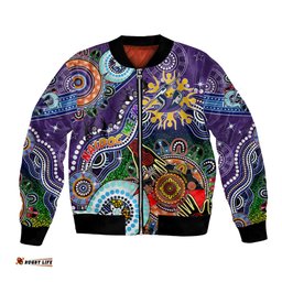 Personalised Storm NAIDOC Week 2024 Bomber Jacket Australia Aboriginal Dot Painting