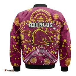 Broncos Rugby Bomber Jacket Boomerang Indigenous Dots