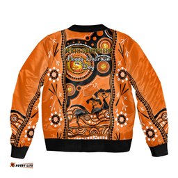 Perth Scorchers Cricket Bomber Jacket Happy Australia Day Aboriginal Art