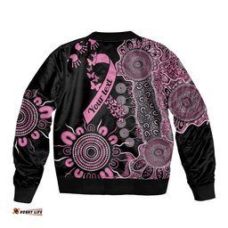 Personalised Aboriginal Ribbons Bomber Jacket Beautiful Butterflies Breast Cancer Awareness