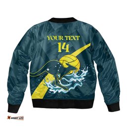 Custom Australia Water Polo 2024 Bomber Jacket Aussie Stingers Kangaroo Sporty Version