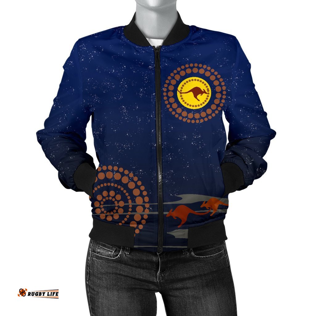 Women's Bomber Jacket - Kangaroo On The