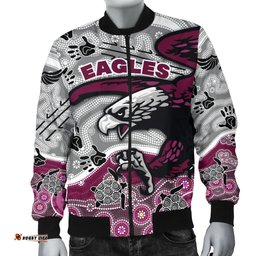 Custom Personalised Sea Eagles Men's Bomber Jacket Aboriginal style
